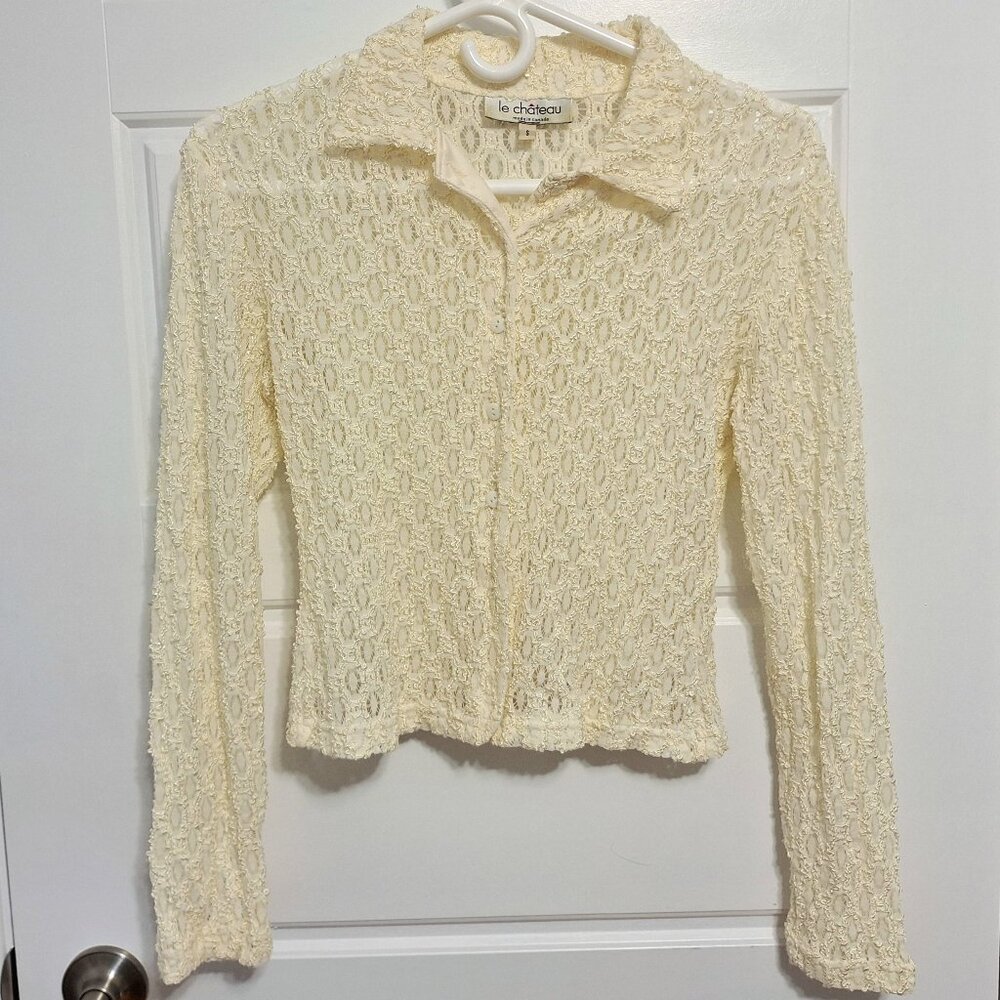 Vintage Elegant sheer top made in Canada